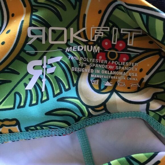 Rokfit Peelin Good banana print size M leggings yoga cropped pants colorful - Picture 3 of 6